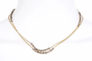 Authentic Argento Vivo Labradorite Long Station Necklace 18kt Gold Plated Sterling Silver