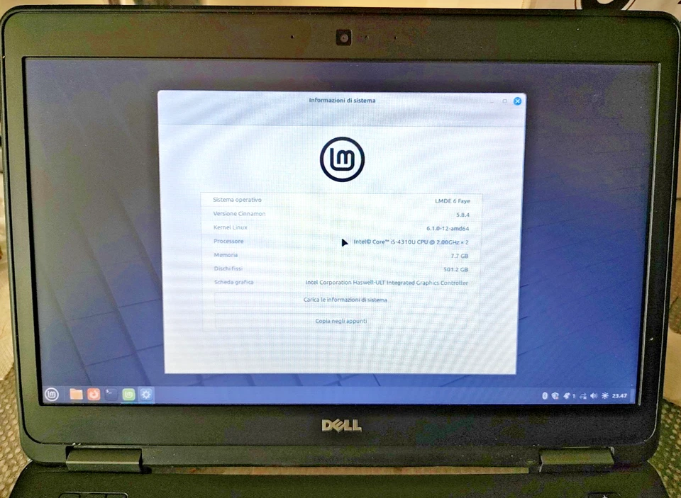 portatile Dell latitude E5440 I5-4310U 2Ghz 8GB 500GB 14" Linux - Imagen 4 de 4