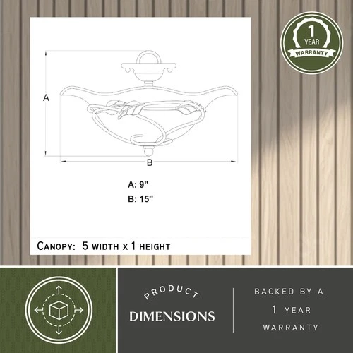 Vaxcel Lighting CF38815 Vine 2 Light Semi-Flush Indoor Ceiling - Oil Shale - Picture 3 of 7