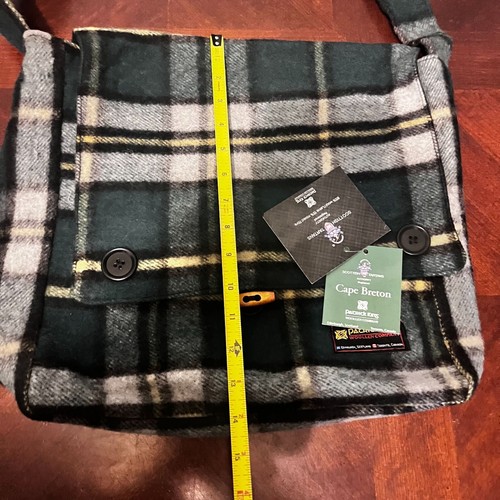 Wool Tartan messenger bag Plaid Adj Strap merino wool Patrick King Scottish - Picture 6 of 9