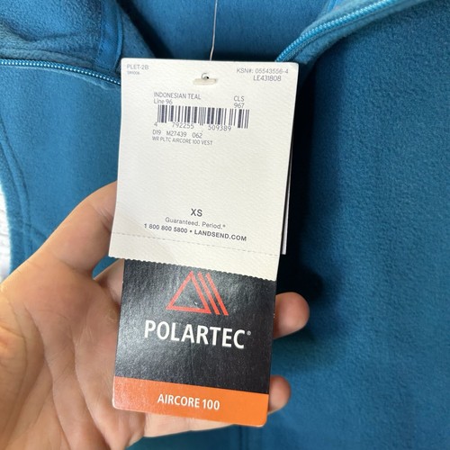 New Lands End Polartec Aircore 100 Full-Zip Fleece Vest Turquoise Womens Size XS - Picture 4 of 9