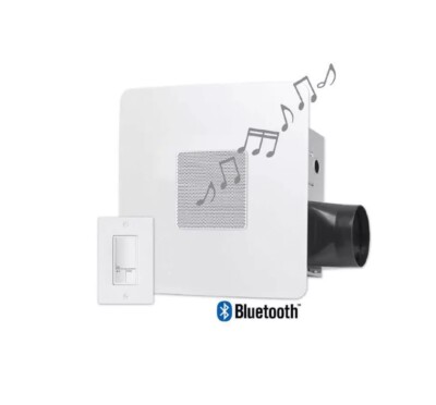80 CFM Ceiling Easy Roomside Installation Bathroom Exhaust Fan with Bluetooth