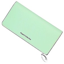 Moda Mujeres Bolso sin asas Cuero Cartera Largo Tarjetero Damas Cartera Bolsos de mano
