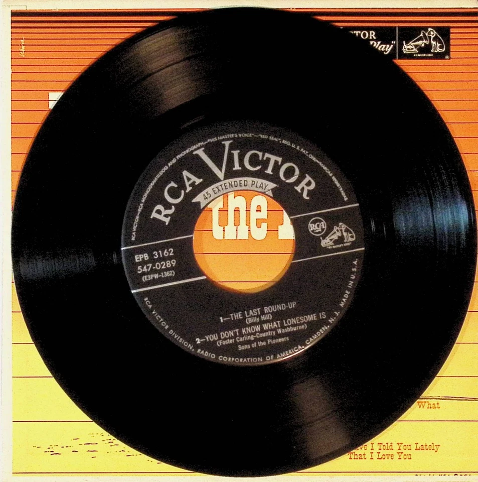 Sons Of The Pioneers Western Classics RCA Victor EPB3162 PS GF VG+ - Image 4 of 4