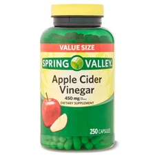 Spring Valley Apple Cider Vinegar Dietary Supplement Value Size,  250 count