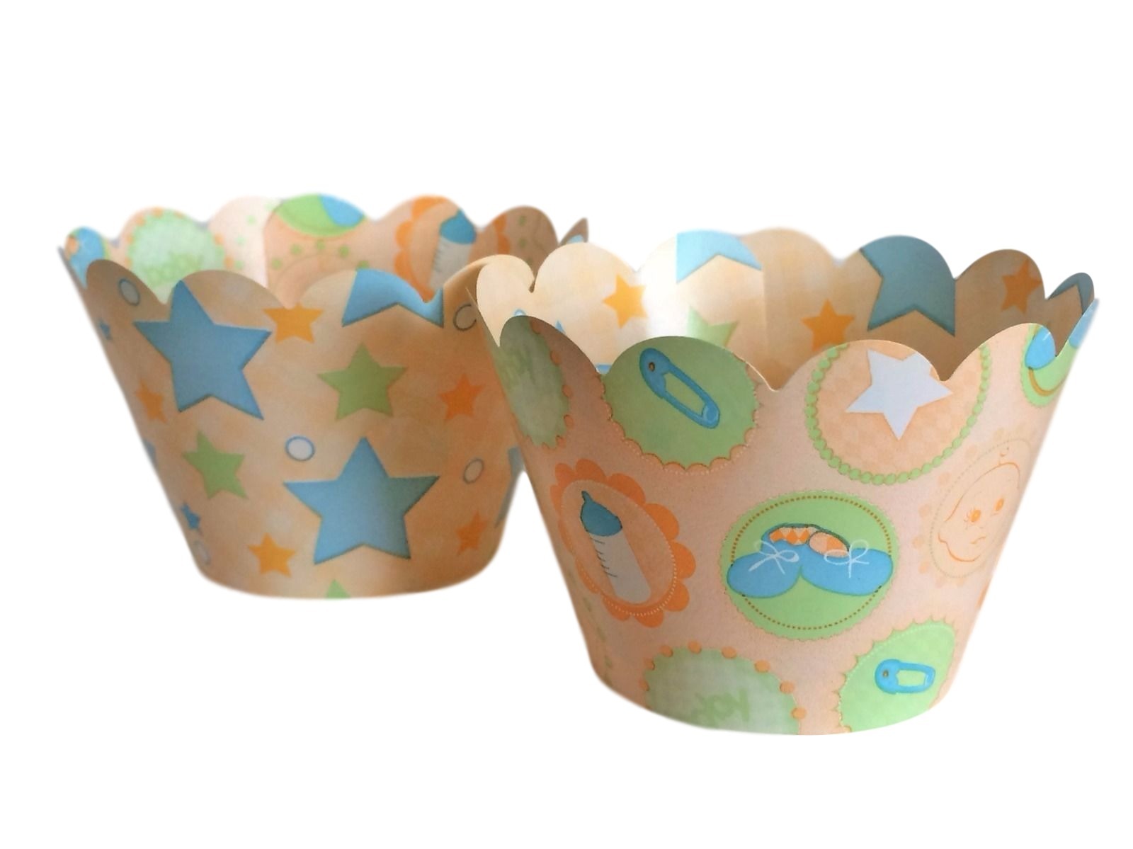 Cupcake Wrappers - Baby Shower 24 count-image