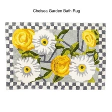 Mackenzie Chelsea Garden Bath Rug Childs Grey New
