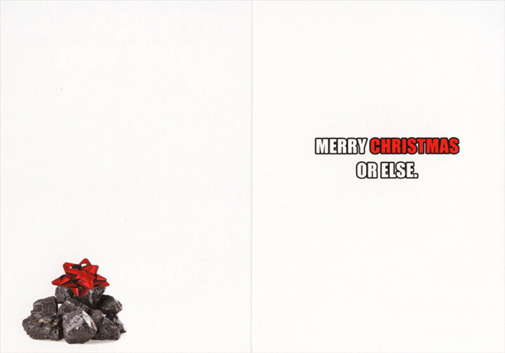 Santa Gave Me Coal Box of 12 Humorous Funny Nobleworks Christmas Cards ...