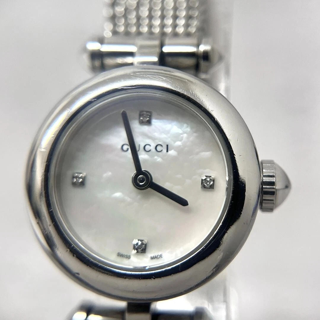 Orologio Gucci Analogico Quarzo 141.5 Donna Quadrante Conchiglia Funzionamento Confermato