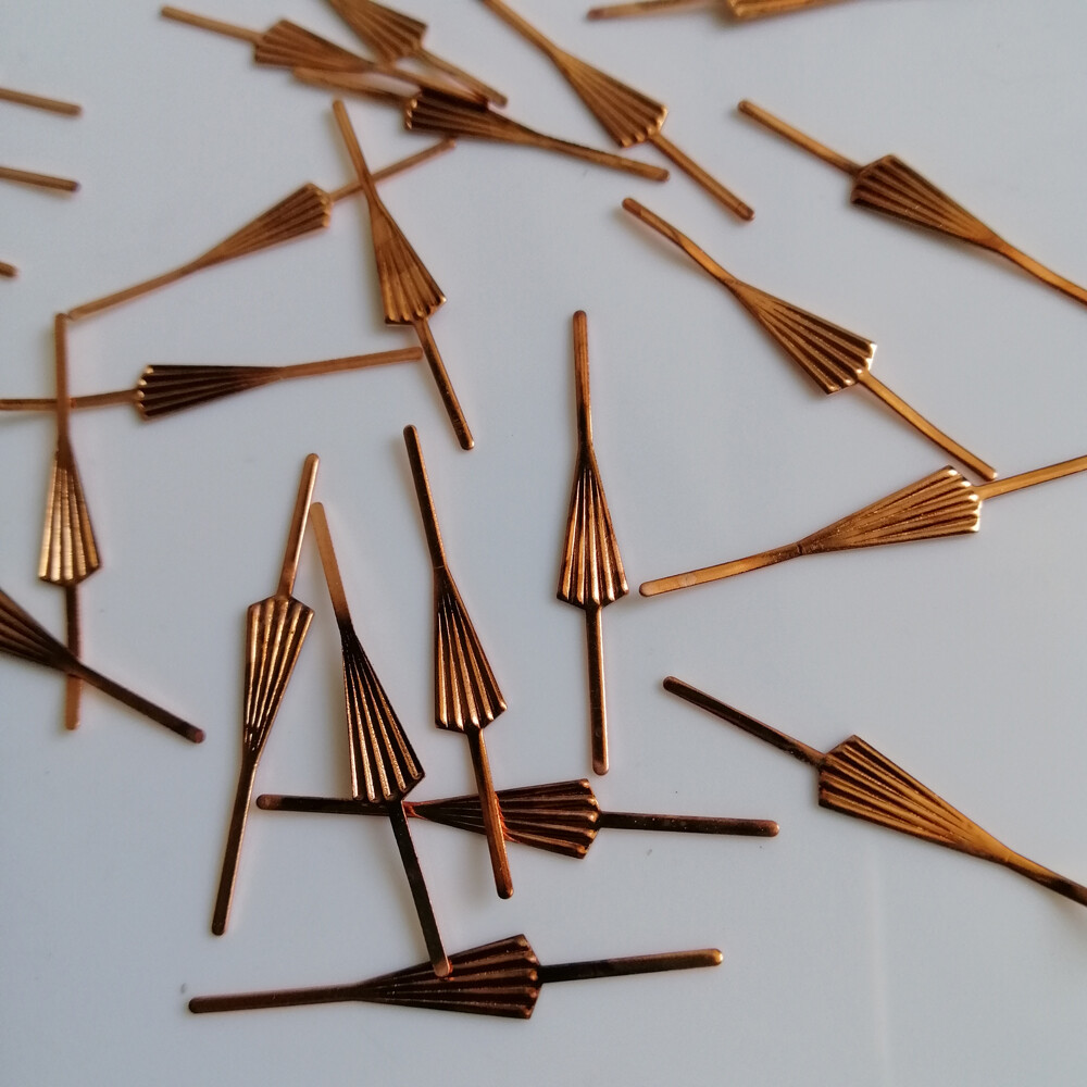 200pcs 33mm Rose Gold Metal Arrow Pin Connect Connector Crystal Octagon ...