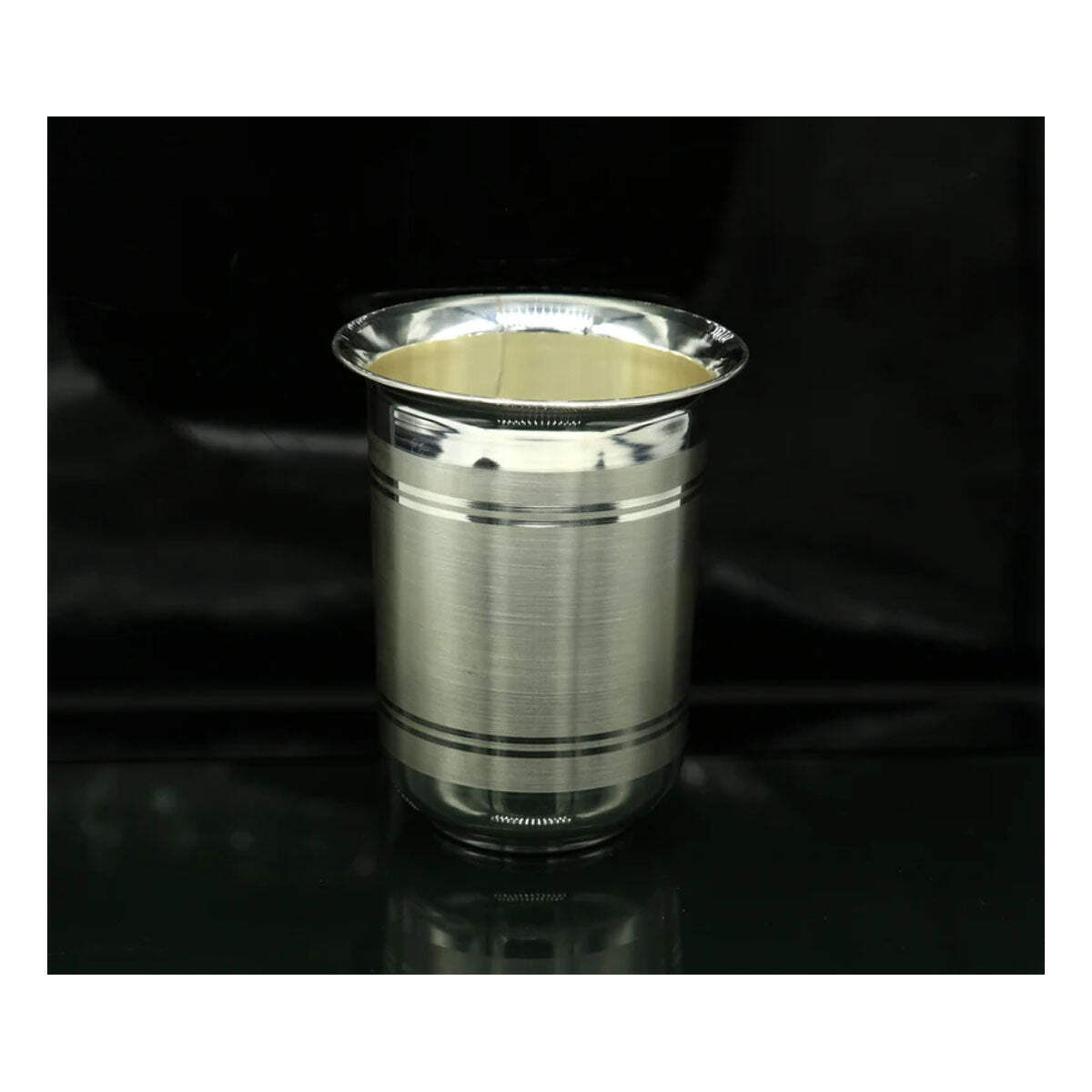 999 Silver Handmade Glass Water/Milk Tumbler Vessel for Kitchen Usage Ideal Gift