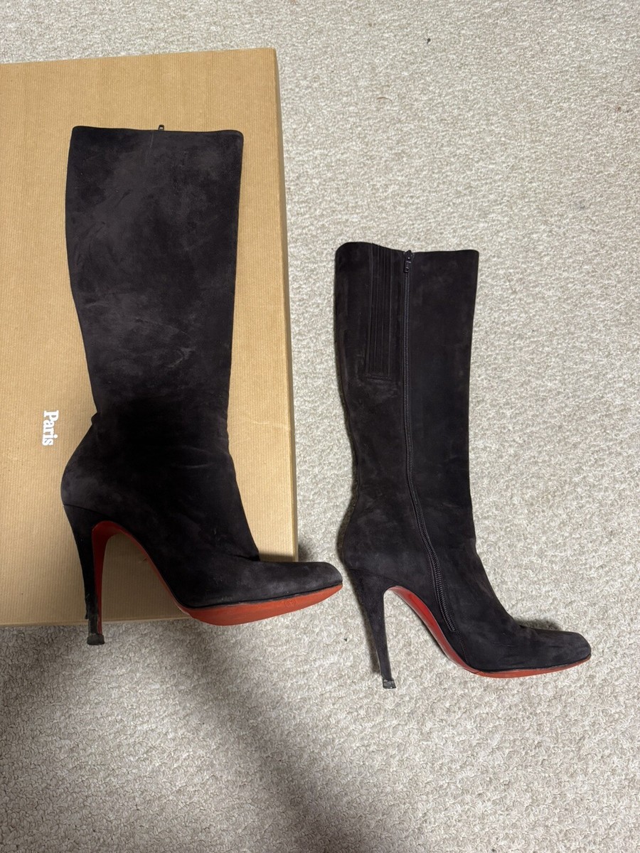未使用★クリスチャンルブタンLouboutin38レザーボアブーツ本革 Authentic Christian Louboutin Boots 38 | eBay