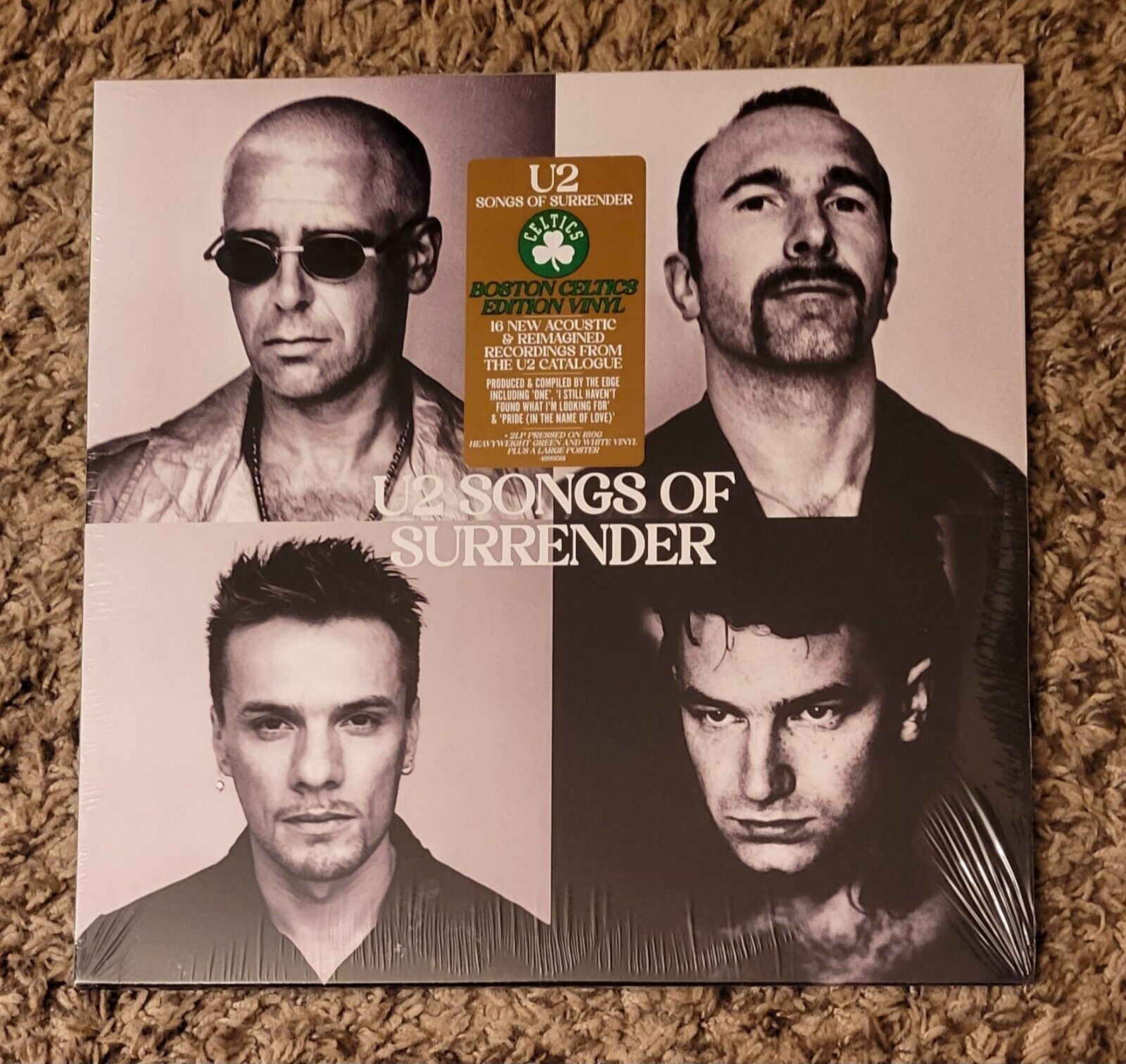 U2 Songs Of Surrender – Boston Celtics Limited Edition Green White Vinyl 2LP