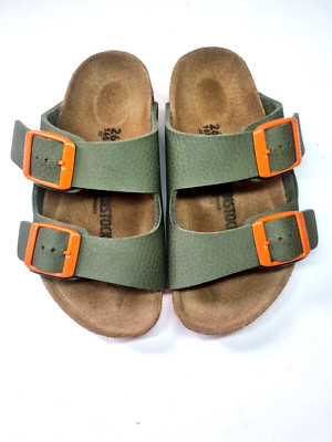 BIRKENSTOCK Khaki Grün Orange Arizona Pantoletten. UK Kleinkind 8,5 EU 26 165mm