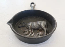 COW Mini Frying Pan - Rustic Vintage Style Wall Decor - Solid Heavy Cast Iron