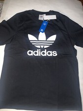 NWT Adidas Classic Originals Trefoil Men's Black White T-Shirt Sz S-2XL 30