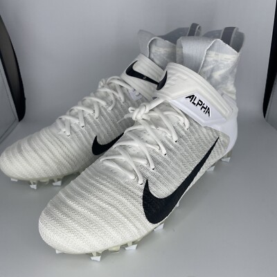 Nike Alpha Menace Elite 2 Flyknit White Football Cleats Mens  display picture 3