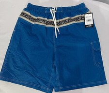 NEW Caribbean Blues Mens XL Swimwear Swim Trunks Shorts NWT Blue