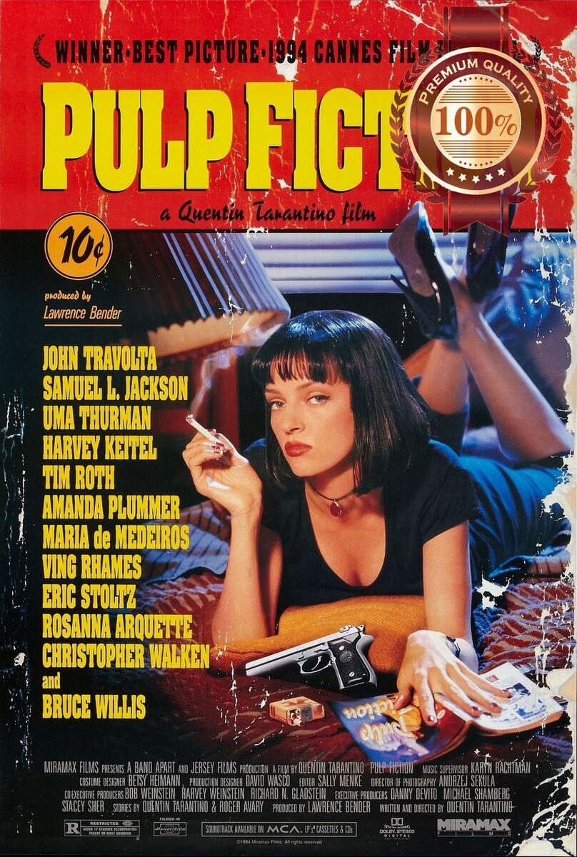 PULP FICTION ORIGINAL CLASSIC 1994 90s MOVIE TARANTINO PRINT PULP FICTION ORIGINAL CLASSIC 1994 90s MOVIE TARANTINO PRINT