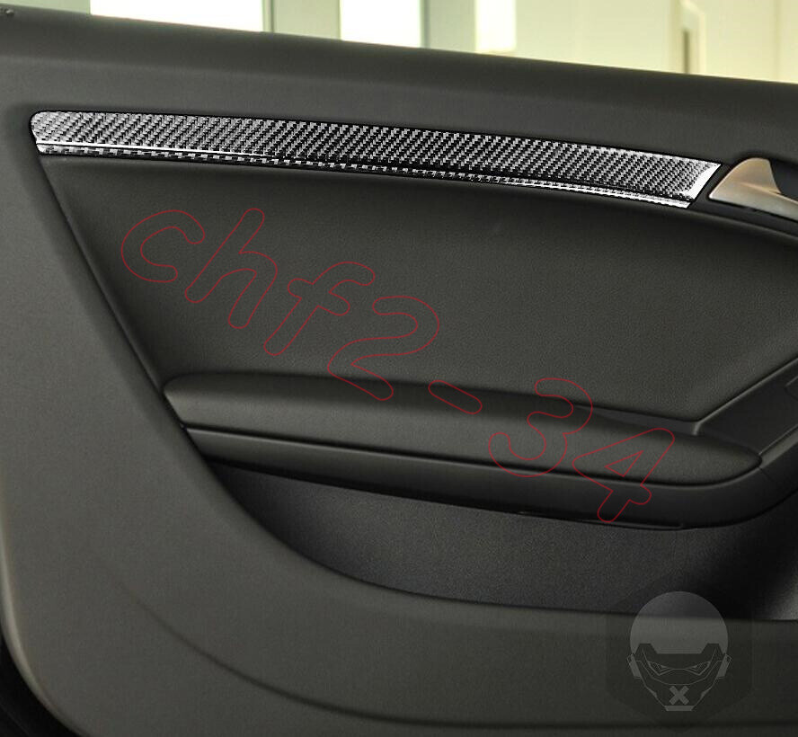 Fit For Audi A5 S5 082016 soft Carbon Interior Door Panel Cover