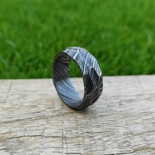 Handmade Damascus Steel Twist Pattern -- -- Fashion Ring for Men