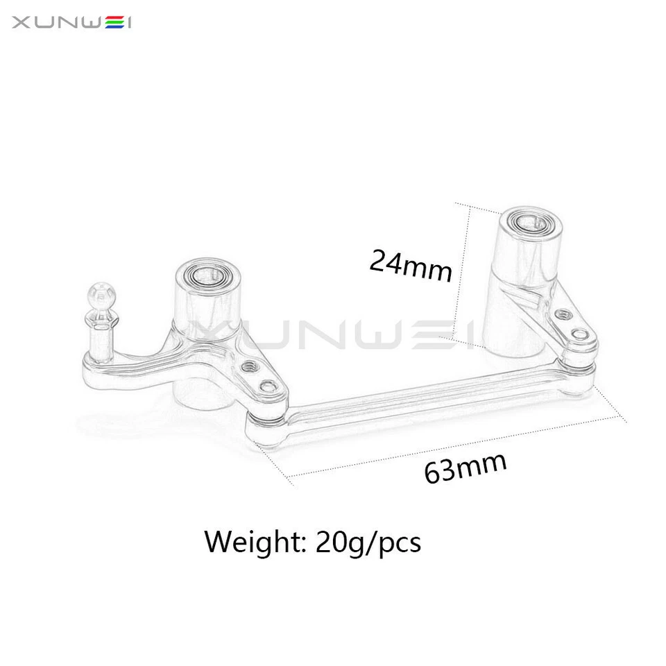 #101214 Aluminum Steering Crank Set For RC HPI Block WR8 Bullet 3.0 MT ST Flux - Image 3 of 4