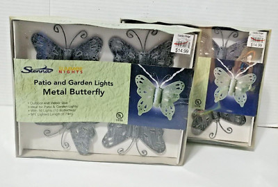 NOS From Garden Ridge-Patio & Garden Metal Butterfly String Lights Stenna