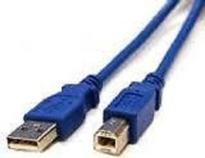 USB A-B PRINTER CABLE 5 FT. BLUE GREAT QUALITY