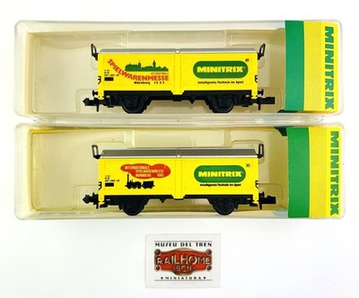 PN261 - MINITRIX N 3530-83/3530-85 - LOT 2 ROTATING ROOF WAGONS
