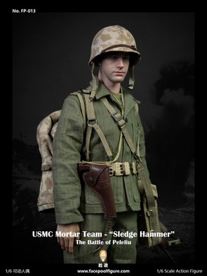 FACEPOOL FP013-A Schlittenhammer - USMC Mörserteam (normal) Peleliu -1/6 auf Lager