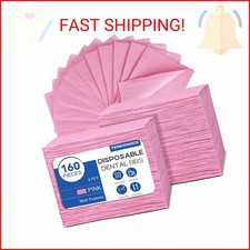 160 Pack Disposable Dental Bibs 13"x18", 3-Ply Waterproof Tattoo Bibs Sheet for