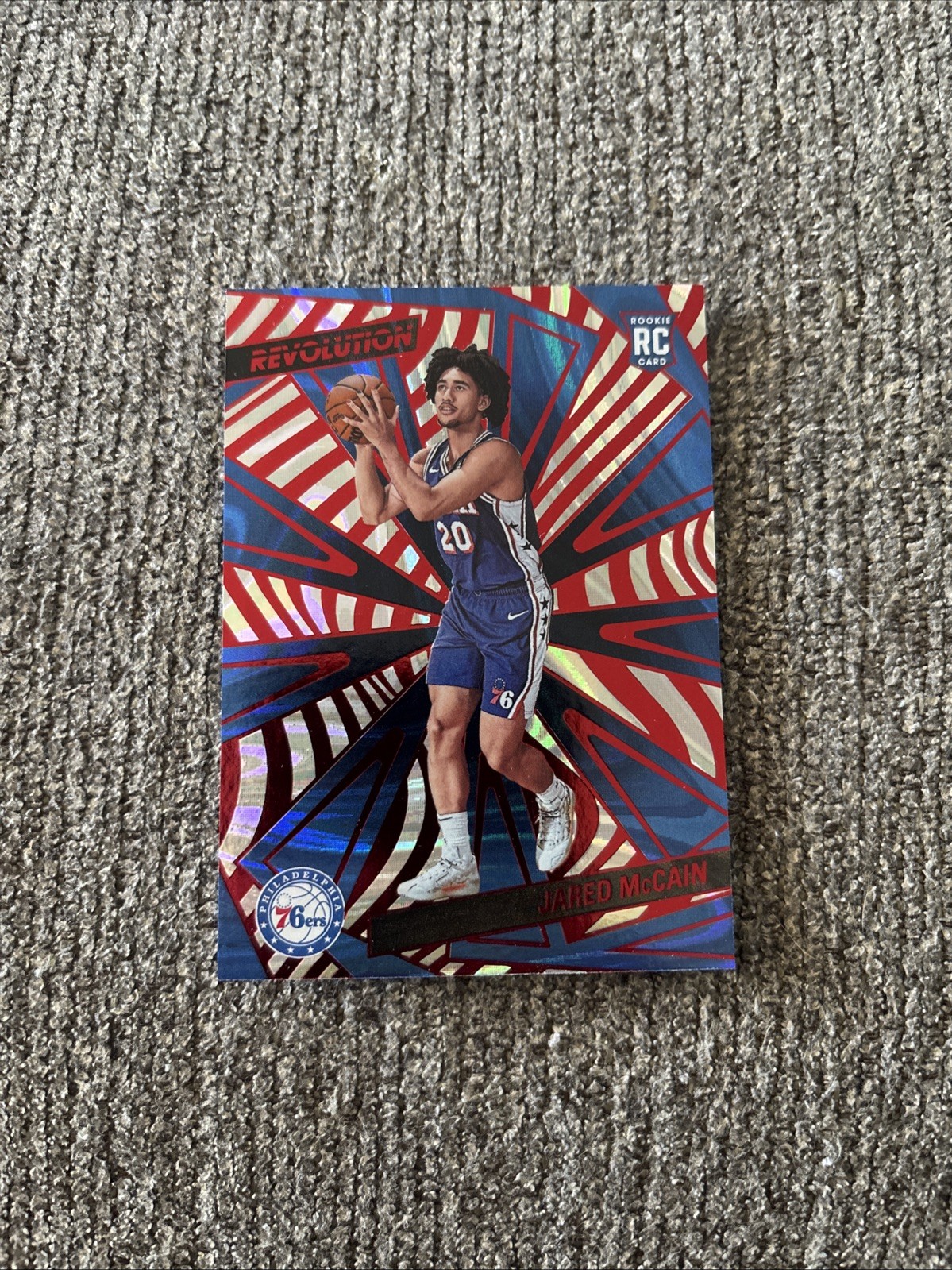 2024-25 Panini Revolution - Rookies Jared McCain #124 Red Swirl (RC)