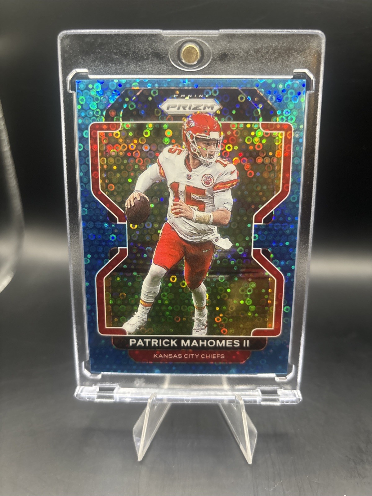 2021 NFL Prizm No Huddle Patrick Mahomes Blue Disco #190 /79
