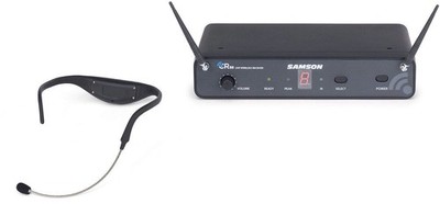 SAMSON Wireless UHF Headset Mikrofonsystem mit Empfänger 863-865 MHz - Schwarz 