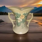 VTG Hull Art Pottery Wildflower Vase Double Handle Yellow (W-6)7 1/2 Inch