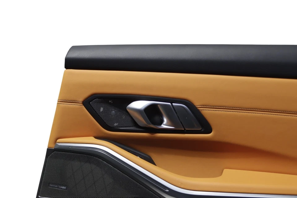 Conjunto panel puerta cuero naranja kyalami trasero derecho bmw m3 g80 2021-2025 OEM Foto 4 de 4