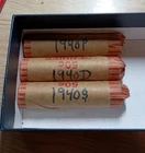 (3)Wheat Penny Rolls, 50 Of Ea. 1940 P, D, S Mints, Circulated, Sorted Good Date