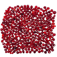 Czech Vintage Red Faceted Glass Beads Shape  Size Varies 188grams