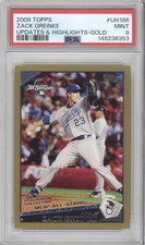 2009 Topps Updates & Highlights #UH186 Zack Greinke Gold PSA 9 #/2009
