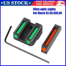 Fiber Optic Front & Rear Sight Fit Glock 17 17L 19 22 23 24 26 27 33 34 35 38 39