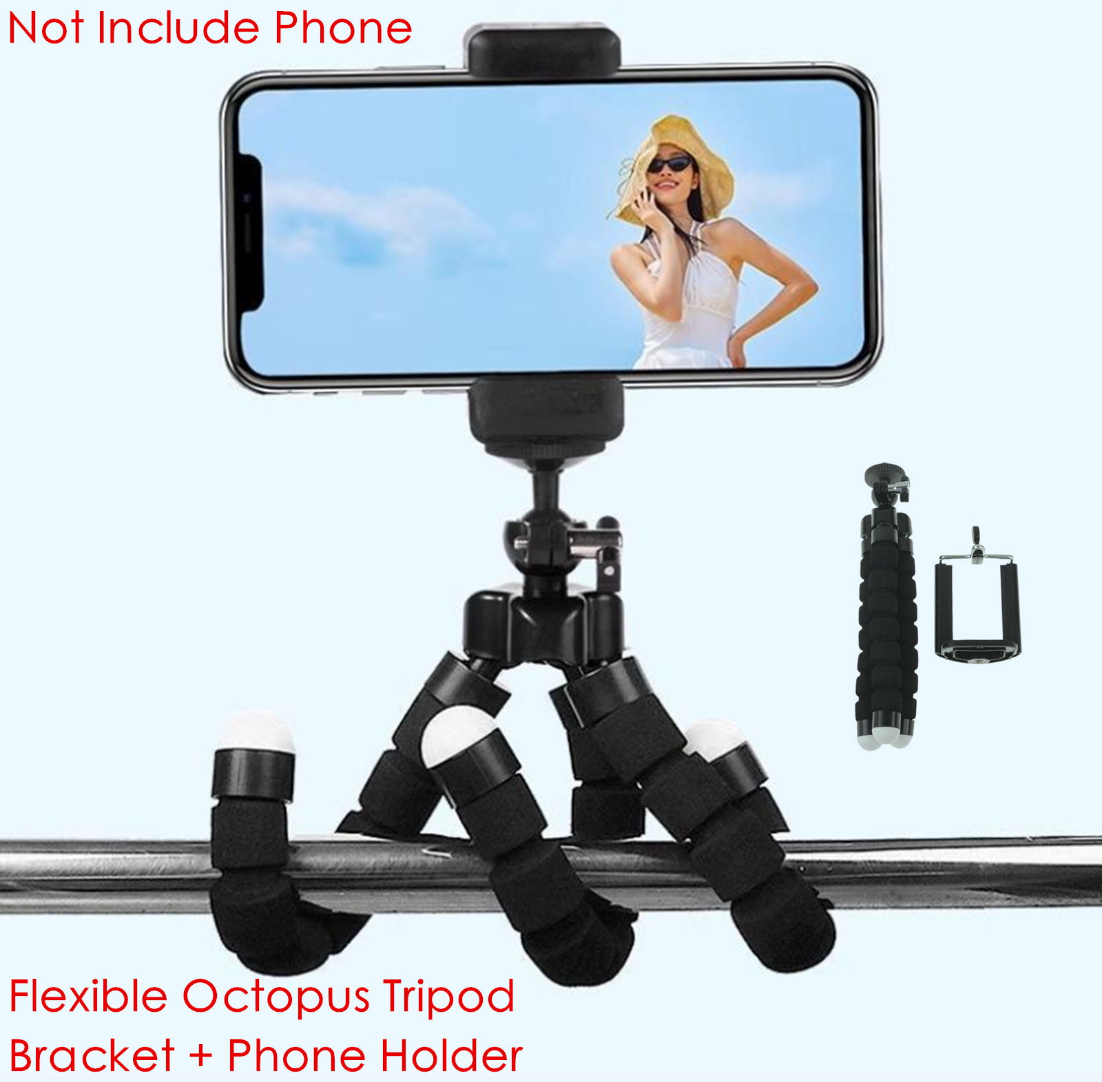 Adjustable Tripod Stand Flexible Octopus Phone Holder for iPhone Samsung Bracket