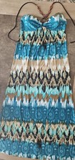 Women's Sleeveless Maxi Bohemian Dress Size M