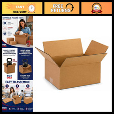 Medium Shipping Boxes 13"x10"x6" - 25-Pack Corrugated Cardboard for Moving, Mail