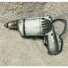 VTG Belt Buckle 1980 Bergamot Brass Works Handheld Drill Tool Pewter Tone cowboy