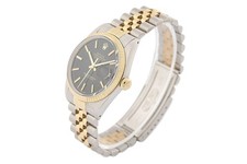 Rolex Datejust Black Dial 18K Gold & SS 2Tone Jubilee Watch 16013 3