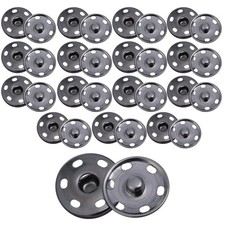 20 Sets Large Snaps for Sewing, 25mm Big Snaps for Fabric Metal Sew on Snap B...