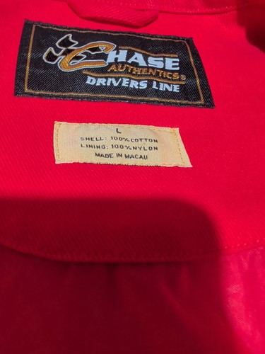 Earnhardt Sr. Chase Authentic NASCAR Budweiser RED Racing Jacket/ Ships From USA - Afbeelding 3 van 10