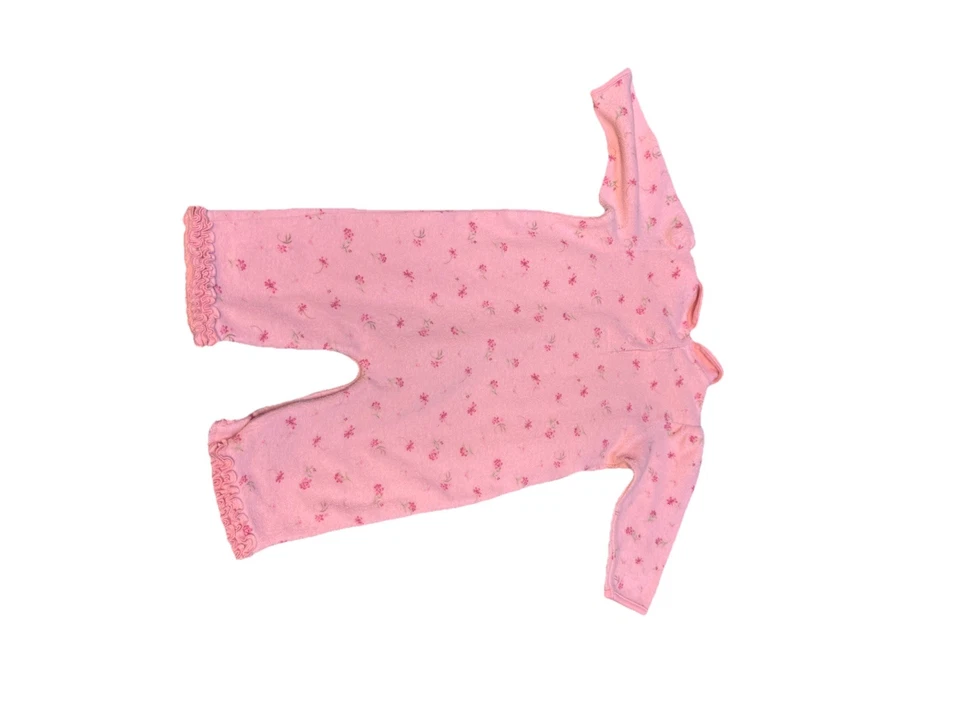 Disney Baby Pooh Mameluco 3-6M Floral Cuello Peter Pan Una Pieza Rosa De Colección Y2K Foto 4 de 4