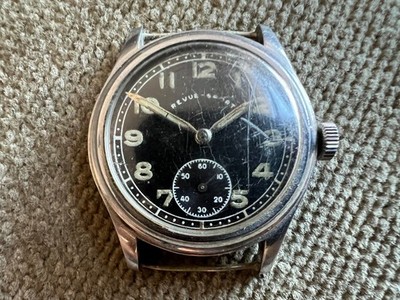 Revue Sport - Dienstuhr Heer VINTAGE WATCH Steel 33 mm  ca. 1943