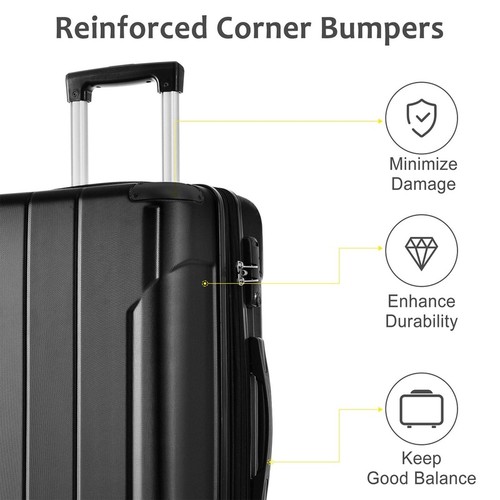 24 Inch Expandable Lightweight Checked Luggage Hardshell W/ TSA Lock & Wheels US - 第 29/44 張圖片